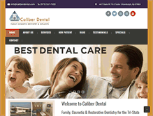 Tablet Screenshot of caliberdental.com